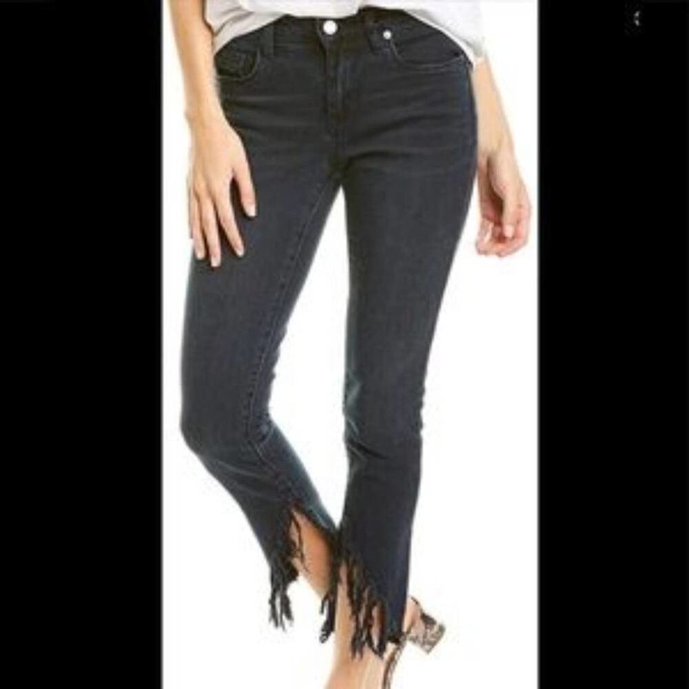 BlankNYC 27 The Bond Skinny Jeans Fray Asymmetric Hem 27